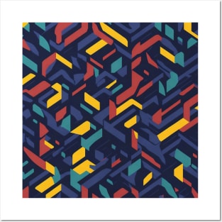 Colorful Geometric Pattern Posters and Art